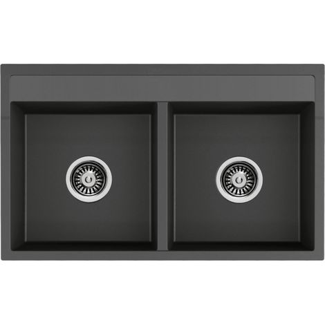 Fregadero Marte Granite Sink 86x49 cm - Negro