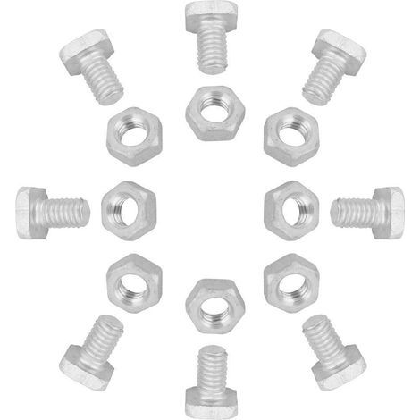 50pcs crous en aluminium + 50pcs boulons crous tote de coupe recadre et boulons M6 x 12 mm ton argent vrac ensemble de matriel (1/5)