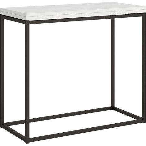 Consolle apribile 90x45/90 cm Nordica Libra Bianco Frassino telaio Antracite (1/5)