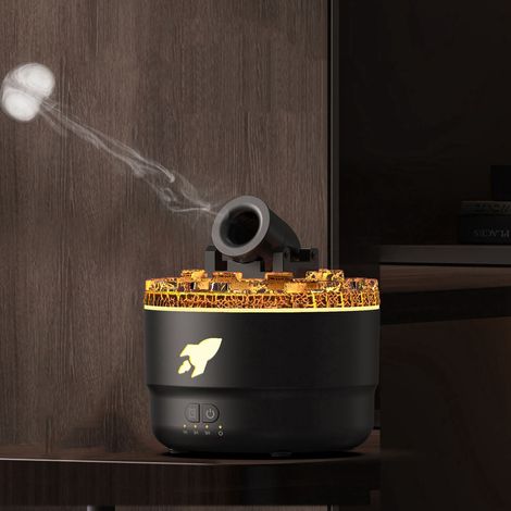 Difusor de aceites esenciales de 300 ml - Negro - Función de lavado - Modo de suspensión - 7 luces LED - 4 ajustes de temporizador (ENCENDIDO/1h/3h/5h) - Ultra silencioso (25dB) (1/5)