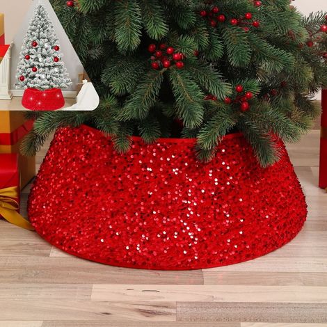 Arceau Pour Arbre De Noël - 23,6 Pouces - Tissu Non Tissé À Paillettes - Revêtement Double Couche En Velours - Pour Arbres Artificiels - 1 Pièce (1/5)