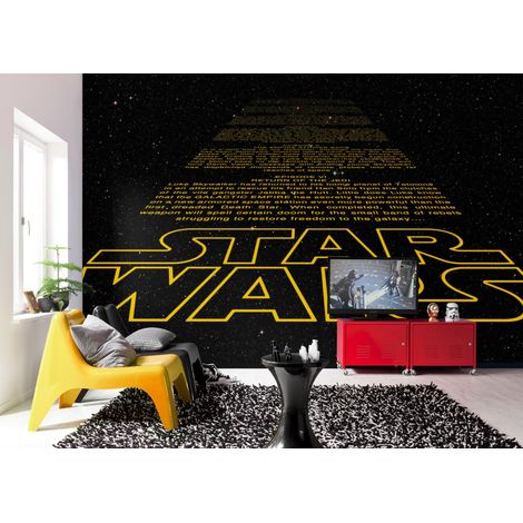 Komar-Poster Star Wars-Gattonare introduzione di Carta da Parati & Colore: Nero/Giallo, 8 Pezzi (1/2)
