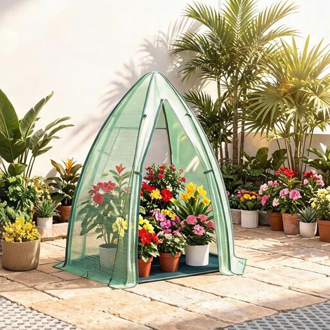 Serre de jardin en kit avec armature en acier vert 160 x 180 x (1/5)