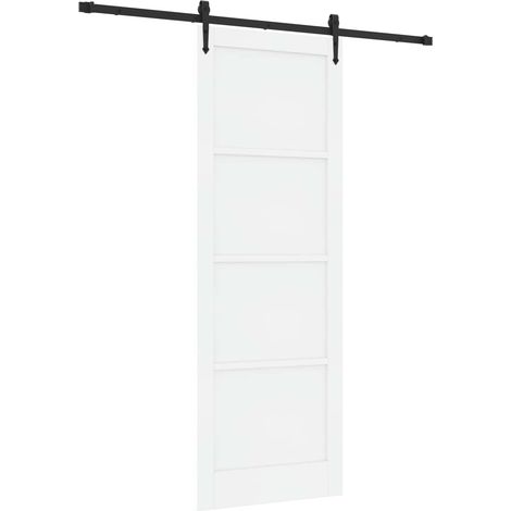 Maison Exclusive - Schiebetür ORKDAL Weiß und Schwarz 83 x 232 cm