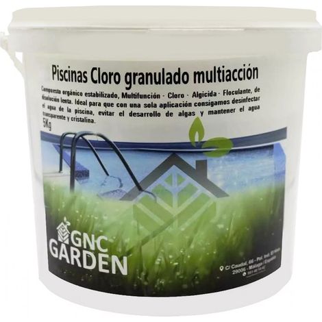 CLORO GRANULADO 5 KG TRATAMIENTO MULTIACCION   EFECTIVO EN LA ELIMINACION DE LAS BACTERIAS FOCOS DE INFECCION  EL CLORO PARA PISCINAS CUENTA CON PROPIEDADES ANTISEPTICAS EXTRAORDINARIAS Y ES MUY
