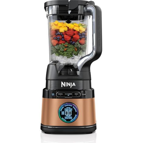 Ninja Frullatore Detect Power Pro 2 in 1 e Monoporzione 1200W, Caraffa da 2L, e 1 Bicchiere Monoporzione, per Frullare, Tritare Verdure e Bevande Ghiacciate, Colore Nero/Rame, TB301EUCP (1/5)