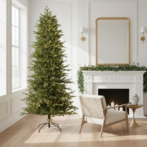 Albero natalizio "Greenland" con micro LED in PE effetto Real touch e PVC di altissima qualità -240 cm (1/5)
