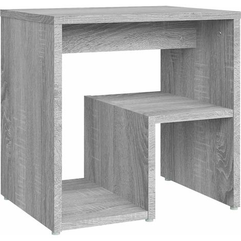 Maison Exclusive - Mesita de noche madera contrachapada gris Sono (1/5)