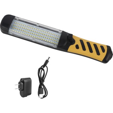 Lampe de travail rechargeable 100 LEDs COB, éclairage pour réparation auto, camping, urgence, prise US 110-250V (1/5)