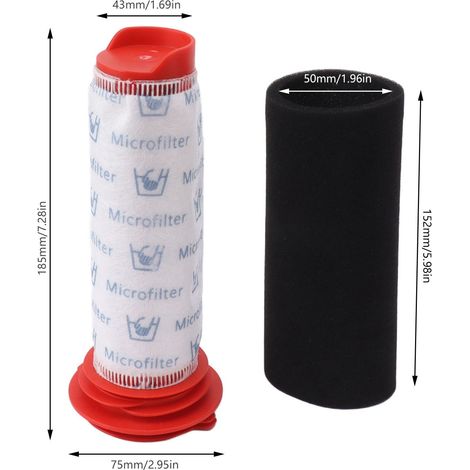 Ortviai Filtre Pré-Moteur et Filtre en Mousse pour Aspirateur Bosch 754176/754175/BCH6 – Lot de 4 pièces lavables (1/4)