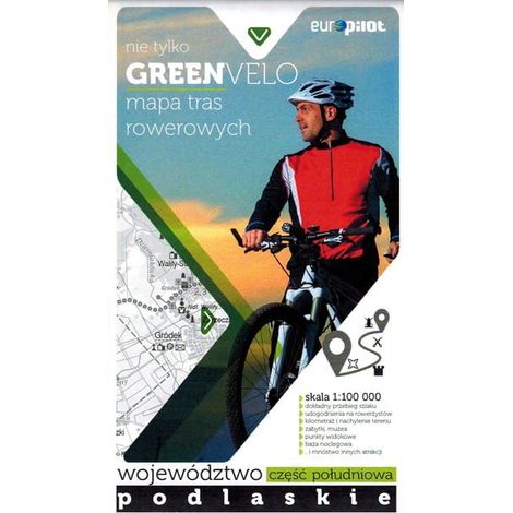 Voivodato di Podlachia, parte meridionale. Mappa turistica dei percorsi ciclabili. Non solo Green Velo. Euro Pilot (1/5)