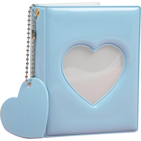 Album Photo - Cœur Découpé - PVC Durable - Pour Tickets Et Cartes - 3 Pouces - Bleu (1/5)