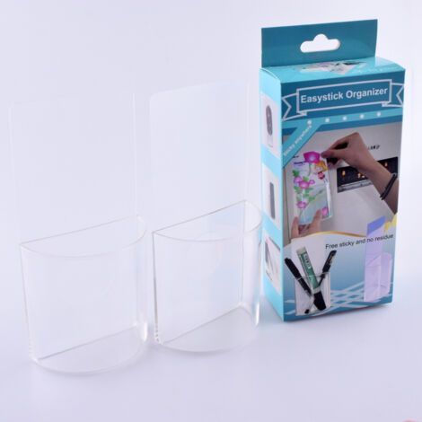 FENOPLASTICA2 Pièces Support Télécommande Mural, Organisateur Multimédia Acrylique Support Mural, Transparent Sans Boîte de Rangement de Perçage, pour Chambre à Coucher, Table de Chevet,1639040mm (1/5)
