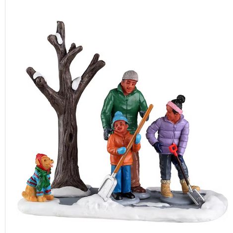 Lemax Shoveling The Driveway 23594 villaggio di natale