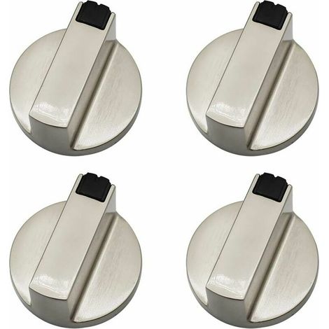Bouton Cuisinière à Gaz - Lot de 4 Boutons de Commande en Métal 6 mm pour Four et Cuisinière (1/5)