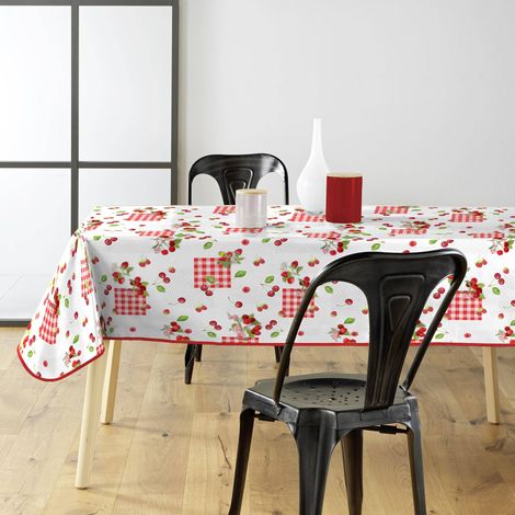 Tischdecke mit fruchtigem Muster CERISE, 140 x 240 cm, Kunststoff