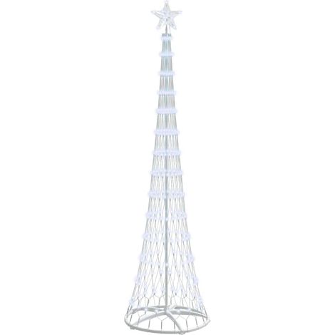 Arbre de Noël Sapin de Noël LED Blanc froid 70 x 70 x 250 cm Métal (1/5)