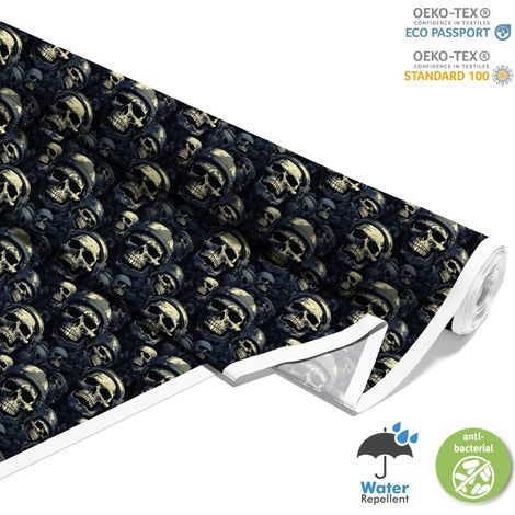 TISSUS DÉCORATIFS D'EXTÉRIEUR OXFORD - Motif Crâne I DX4265 (1/5)