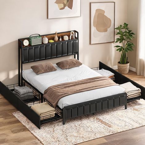 Canapé convertible noir 207 x 144,5 x 101 cm (1/5)