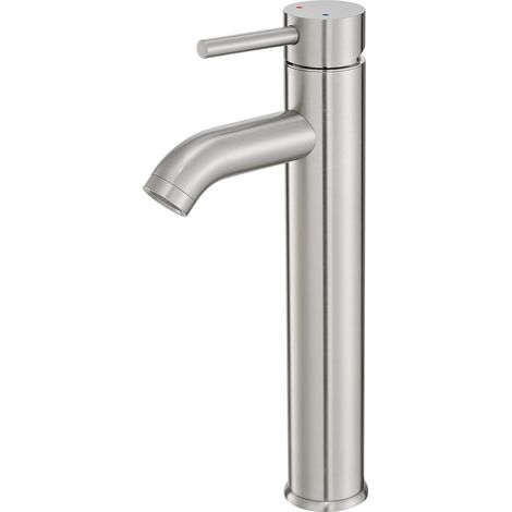 Robinet de vasque chrome haut – Salle de bain – Poignée unique, 1 trou – Moderne, laiton (1/5)