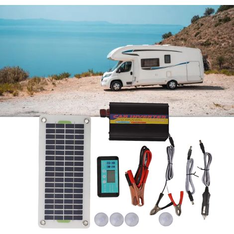 Contrôleur de charge MPPT pour panneau solaire en silicium polycristallin 30 W, convertisseur DC12V vers AC220V 1000 W pour véhicule électrique (1/5)