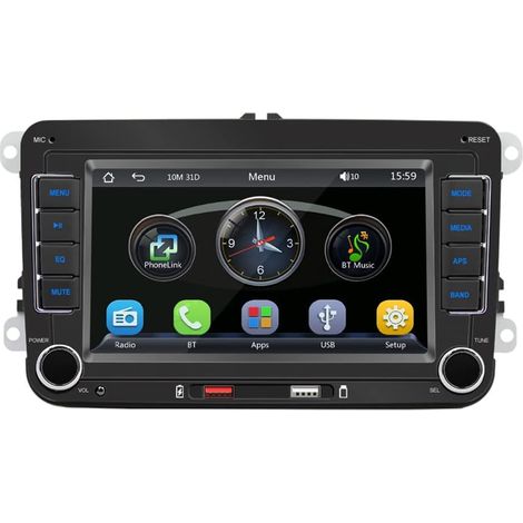 F9070C BluetoothCarplay USB Autorradio 2 DIN Negro (1/5)