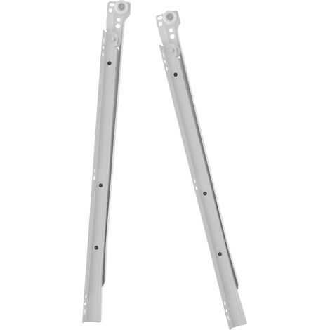 Lot de 2 glissières tiroir blanches 40,6 cm (16 pouces) à montage et (1/5)