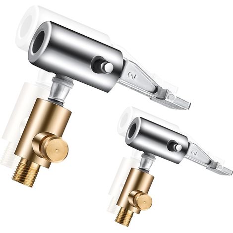 Conector angular de 90 grados para bomba de aire portátil de coche, compatible con automóviles, paquete de 2, presión de aire ajustable. (1/5)