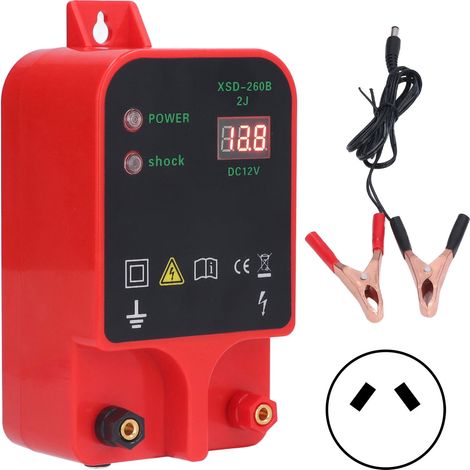 Clôture électrique pulse haute tension contrôleur alarme animale 100-240V chargeur hôte pâturage (1/5)
