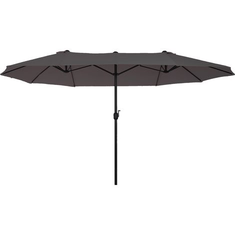 Ombrellone da Giardino Doppio Tetto 4,6x2,7 m Roland Grigio (1/5)