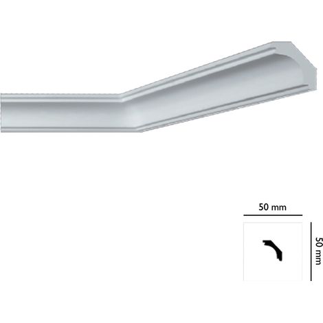 CORNICE DECORATIVA PER SOFFITTO mod. I707 - mm. 50x50- 55 pezzi  - BOVELACCI