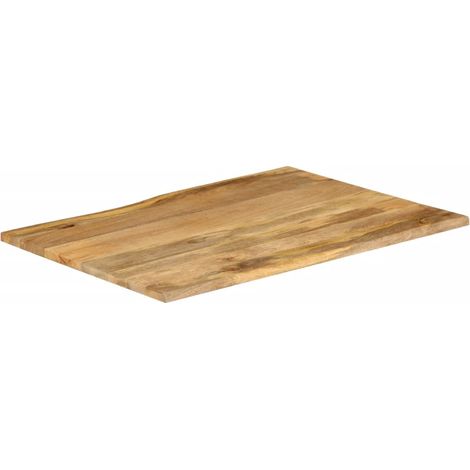 Dessus de table Dessus de bureau Plateau de table 90x80x3,8 cm bord vivant bois massif manguier (1/5)