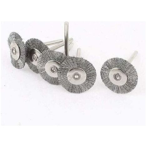 10 brosses rotatives en acier, brosses pour perceuses métalliques, accessoires pour outils rotatifs de nettoyage et polissage. (1/5)