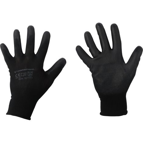 Gants de travail Gants de protection Construction Jardin noir r8 Vorstahl (1/3)