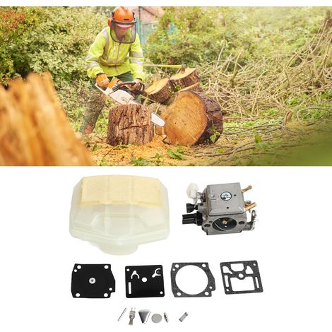 Vergaser-Reparatursatz mit Luftfiltermembran, geeignet für die Überholung von Teilen der Husqvarna 372 371 365 362 Benzin-Kettensägen und anderer Modelle. (1/5)