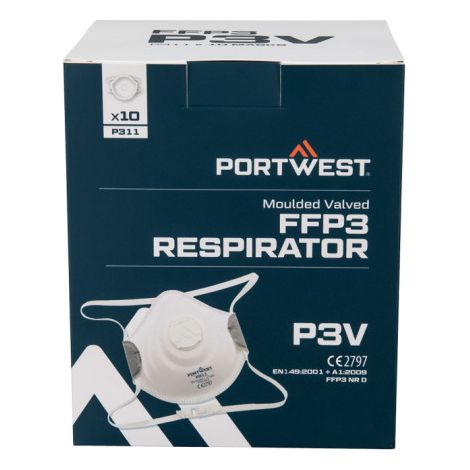 Mascarilla moldeada con válvula FFP3 - Máxima Protección y Confort - Blanco (1/2)
