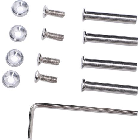 Vis de fixation pour ventilateur de boîtier PC, anodisation couleur, en acier inoxydable, kit de vis avec rondelles argentées. (1/5)