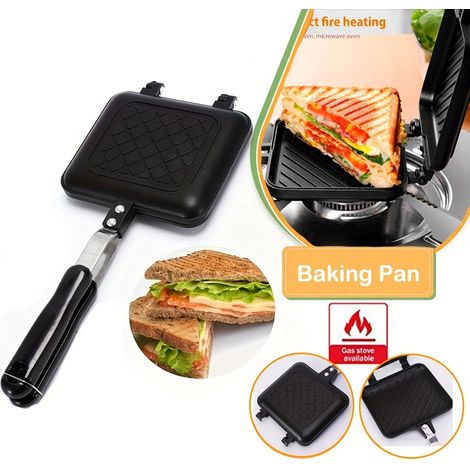 Moule à sandwich en alliage d'aluminium antiadhésif, appareil à sandwich double face, ustensiles de cuisine, outils de pâtisserie