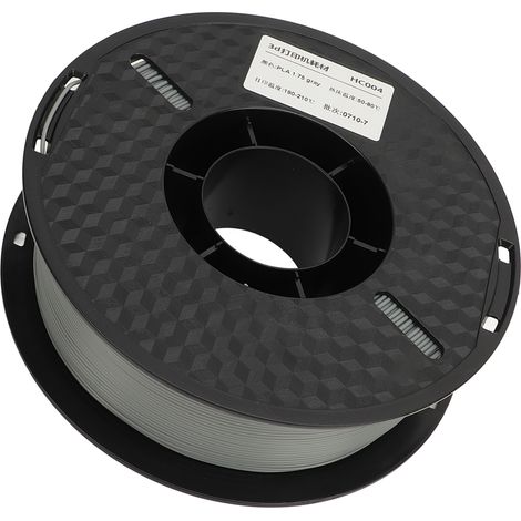 PLA-Filament für 3D-Drucker, 1,75 mm Durchmesser x 340 m, starke Haftung, seidenweiches Druckbild, Verbrauchsmaterial für FDM-3D-Drucker, Grau (1/5)