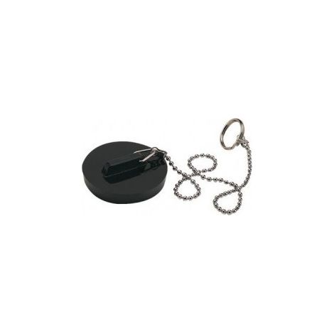 Tappo in PVC nero con catenella triangolare