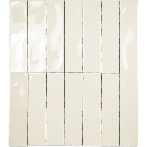 Carrelage Mur Ceramic Connection Beige Brillante 7,5x30 cm