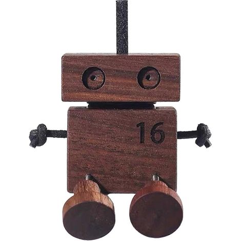 Wackelige Holzfigur eines Mannes mit wackeligen Füßen, Holzpuppe, dekoratives Auto-Armaturenbrett-Ornament mit Aromatherapiefunktion (1/5)
