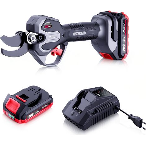 MOVA GPS201 Akku-Gartenschere 20V Brushless, SK5 Titanmesser, 28–38 mm Schnittdurchmesser, 350W, 1,1 kg