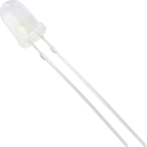 HuiYuan 5034W2D-EHE-A LED bedrahtet  Weiß Rund 5 mm 700 mcd 50 ° 20 mA