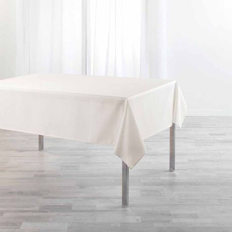 Nappe Chambray Enduite "Newton" 140x250cm Crème (1/3)