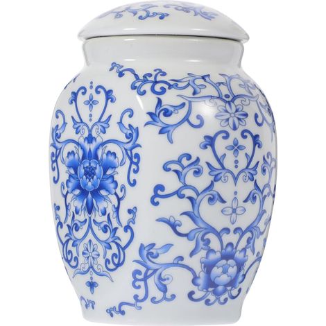Boîte à Thé en Céramique 300ml Étanchéité pour Feuilles de Thé en Vrac, Style Rétro Simple, pour Décoration de Bureau ou Présent de Pendaison de Crémaillère (1/5)