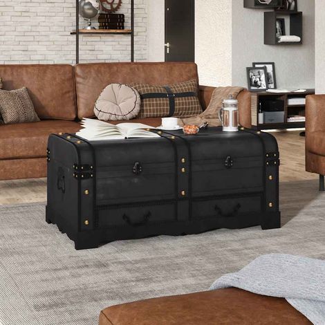 Teenpull – Schatztruhe Holz Schwarz 90 x 51 x 42 cm (1/5)