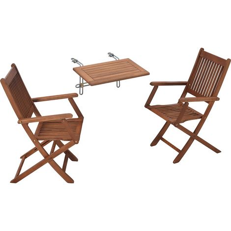 Rio Set 3tlg 2 Sessel Balkonhängetisch 60x40cm