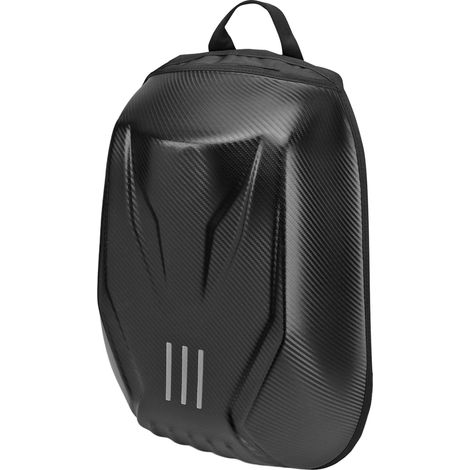 Sac de transport pour casque moto extensible grande capacité, fond rembourré anti-choc, motif carbone, pour dirt bike et moto (1/5)