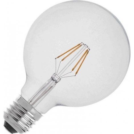 Ampoule Led à Filament Globe Transparente, Connecteur E27, 6 W, Lumière Chaude, V-tac (1/2)
